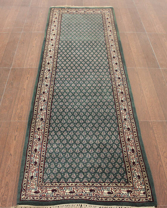 Persian Green Runner Hand Knotted 26 X 200 Area Rug 902-145181 Image 3