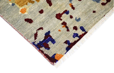 Modern-Contemporary Multicolor Hand Knotted 811 X 123 Area Rug 904-145183 Image 2