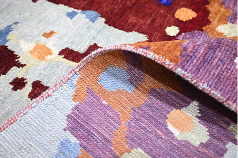 Modern-Contemporary Multicolor Hand Knotted 811 X 123 Area Rug 904-145183 Image 6