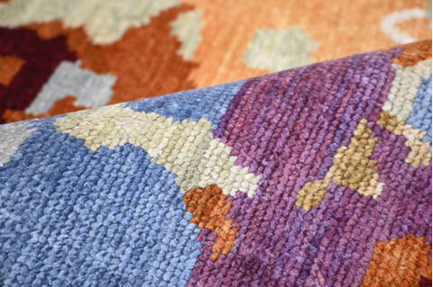 Modern-Contemporary Multicolor Hand Knotted 811 X 123 Area Rug 904-145183 Image 7