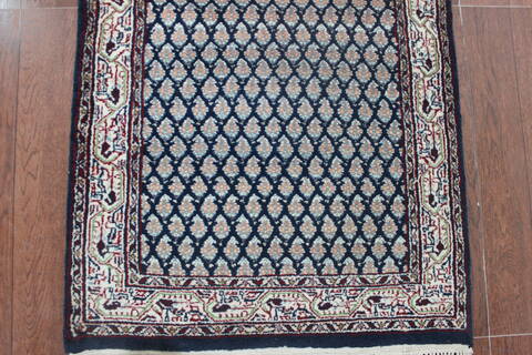 Persian Blue Runner Hand Knotted 22 X 110 Area Rug 902-145187 Image 2