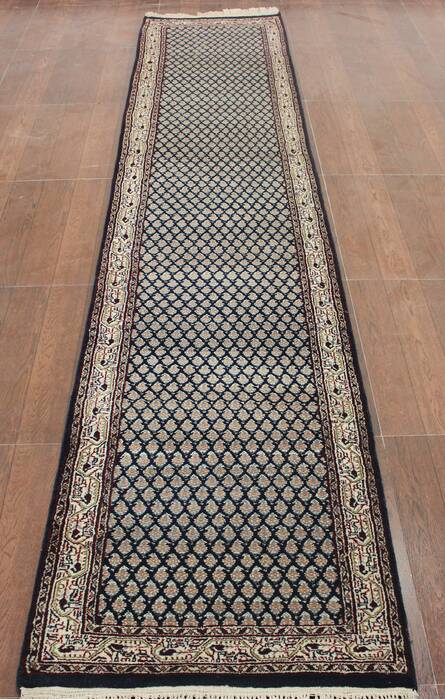 Persian Blue Runner Hand Knotted 22 X 110 Area Rug 902-145187 Image 4