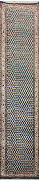 Persian Blue Runner Hand Knotted 2'2" X 11'0"  Area Rug 902-145187