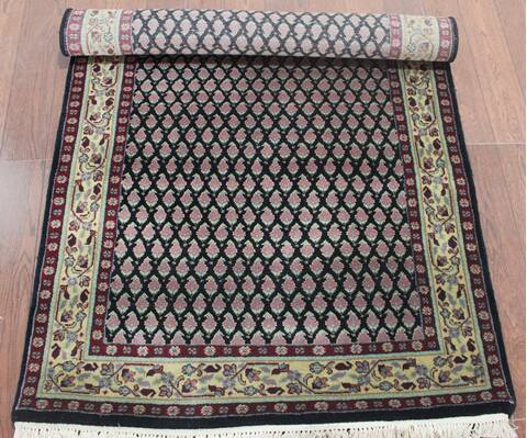 Persian Black Hand Knotted 30 X 50 Area Rug 902-145192 Image 1