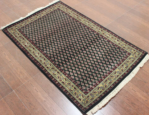 Persian Black Hand Knotted 30 X 50 Area Rug 902-145192 Image 2