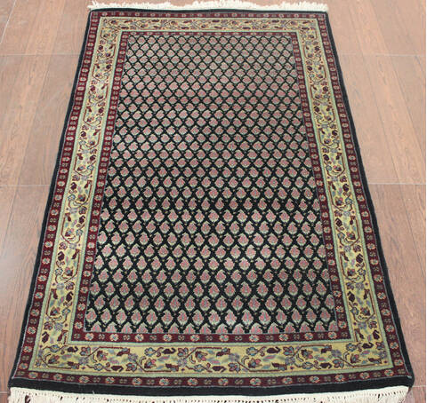 Persian Black Hand Knotted 30 X 50 Area Rug 902-145192 Image 4