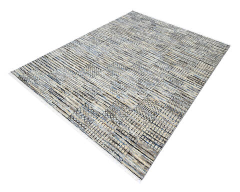 Modern-Contemporary Multicolor Hand Knotted 82 X 102 Area Rug 904-145197 Image 2