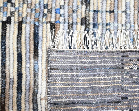 Modern-Contemporary Multicolor Hand Knotted 82 X 102 Area Rug 904-145197 Image 4
