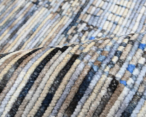 Modern-Contemporary Multicolor Hand Knotted 82 X 102 Area Rug 904-145197 Image 6