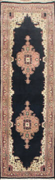 Kashan Blue Runner Hand Knotted 2'6" X 10'0"  Area Rug 902-145199