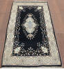 Kashan Black Hand Knotted 30 X 50  Area Rug 902-145200 Thumb 3