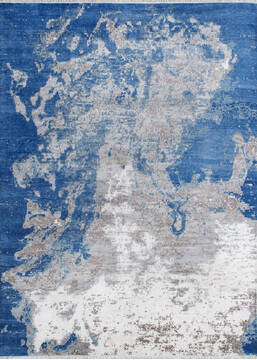 Tibetan Blue Hand Knotted 5'6" X 8'0"  Area Rug 902-145206