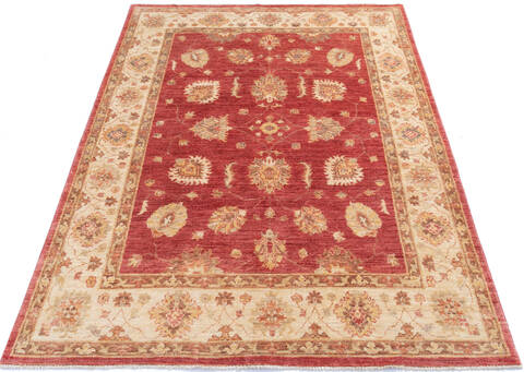 Chobi Red Hand Knotted 52 X 75 Area Rug 700-145227 Image 1
