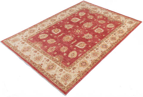 Chobi Red Hand Knotted 52 X 75 Area Rug 700-145227 Image 2