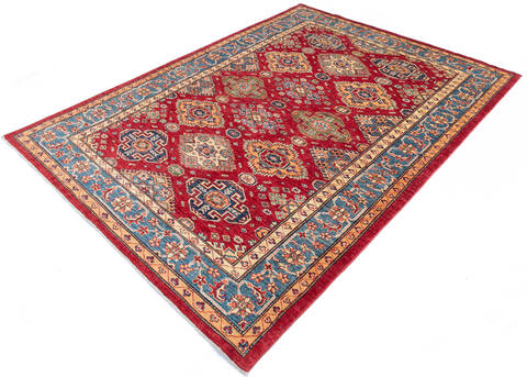 Kazak Red Hand Knotted 56 X 78 Area Rug 700-145228 Image 2