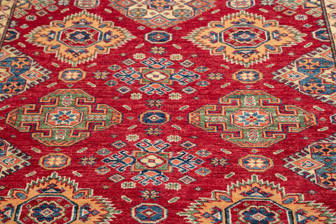 Kazak Red Hand Knotted 56 X 78 Area Rug 700-145228 Image 3