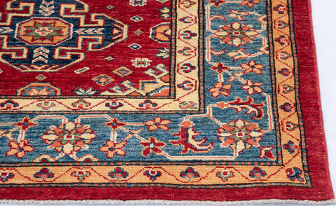 Kazak Red Hand Knotted 56 X 78 Area Rug 700-145228 Image 4