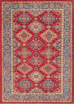Kazak Red Hand Knotted 5'6" X 7'8"  Area Rug 700-145228
