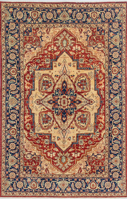 Heriz Red Hand Knotted 60 X 92 Area Rug 700-145230 Image 0