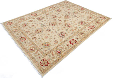 Chobi Beige Hand Knotted 57 X 79 Area Rug 700-145232 Image 2