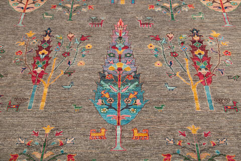 Chobi Brown Hand Knotted 59 X 710 Area Rug 700-145235 Image 3