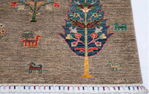 Chobi Brown Hand Knotted 59 X 710 Area Rug 700-145235 Image 4