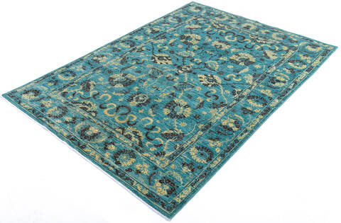 Chobi Green Hand Knotted 57 X 711 Area Rug 700-145240 Image 2