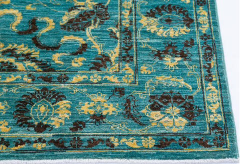 Chobi Green Hand Knotted 57 X 711 Area Rug 700-145240 Image 3