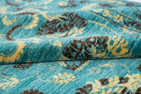 Chobi Green Hand Knotted 57 X 711 Area Rug 700-145240 Image 5