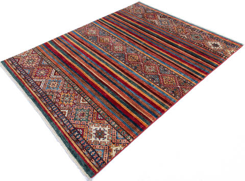 Chobi Red Hand Knotted 411 X 65 Area Rug 700-145242 Image 2