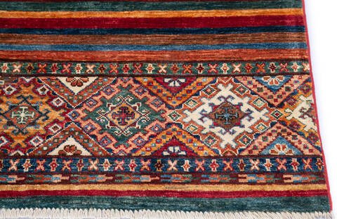 Chobi Red Hand Knotted 411 X 65 Area Rug 700-145242 Image 4