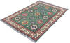 Kazak Green Hand Knotted 410 X 67 Area Rug 700-145245 Thumb 3
