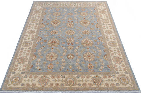 Chobi Blue Hand Knotted 57 X 80 Area Rug 700-145246 Image 1