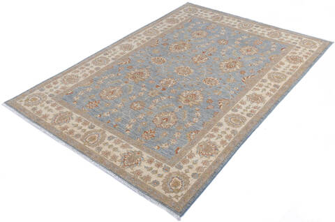 Chobi Blue Hand Knotted 57 X 80 Area Rug 700-145246 Image 2