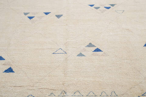 Moroccan White Hand Knotted 711 X 114 Area Rug 700-145251 Image 3