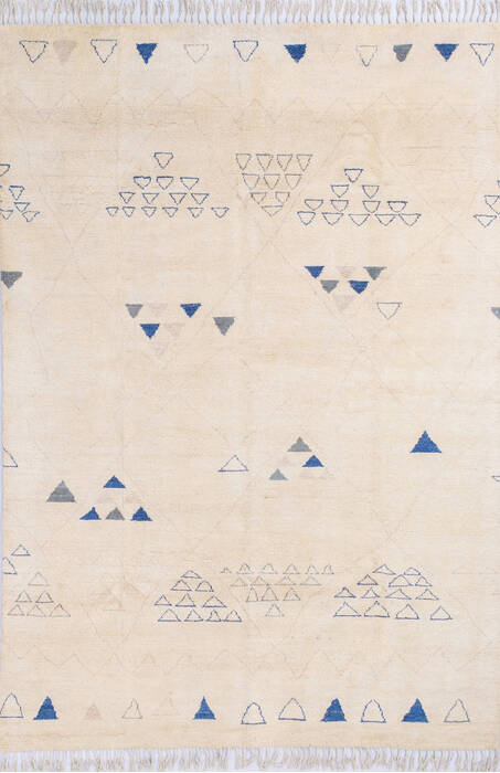 Moroccan White Hand Knotted 711 X 114 Area Rug 700-145251 Image 0