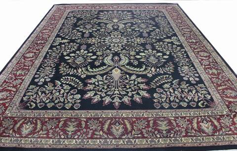 Kashan Multicolor Hand Knotted 90 X 120 Area Rug 902-145254 Image 3
