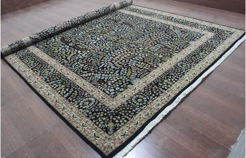 Kashan Multicolor Hand Knotted 90 X 120 Area Rug 902-145255 Image 2
