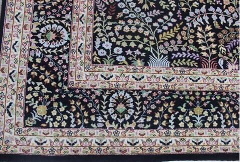 Kashan Multicolor Hand Knotted 90 X 120 Area Rug 902-145255 Image 4