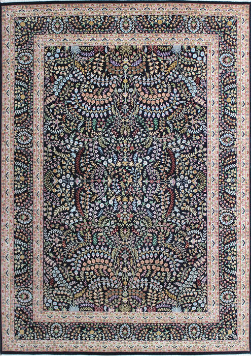 Kashan Multicolor Hand Knotted 90 X 120 Area Rug 902-145255 Image 0
