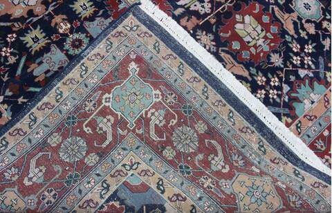 Kashan Multicolor Hand Knotted 86 X 116 Area Rug 902-145256 Image 1