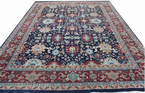 Kashan Multicolor Hand Knotted 86 X 116 Area Rug 902-145256 Image 3