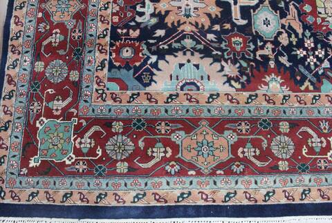 Kashan Multicolor Hand Knotted 86 X 116 Area Rug 902-145256 Image 4