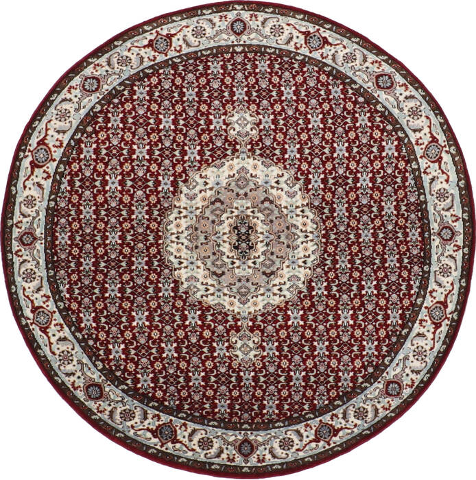 Mahi Red Round Hand Knotted 60 X 60 Area Rug 905-145257 Image 0
