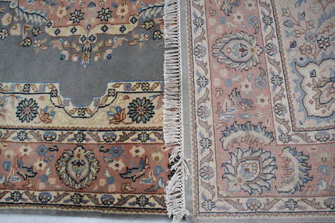 Kashan Blue Hand Knotted 59 X 91 Area Rug 905-145258 Image 12