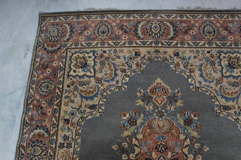 Kashan Blue Hand Knotted 59 X 91 Area Rug 905-145258 Image 7