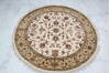 Jaipur White Round Hand Knotted 50 X 51 Area Rug 905-145259 Thumb 1