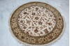 Jaipur White Round Hand Knotted 50 X 51 Area Rug 905-145259 Thumb 2