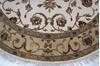 Jaipur White Round Hand Knotted 50 X 51 Area Rug 905-145259 Thumb 3
