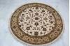 Jaipur White Round Hand Knotted 50 X 51  Area Rug 905-145259 Thumb 6